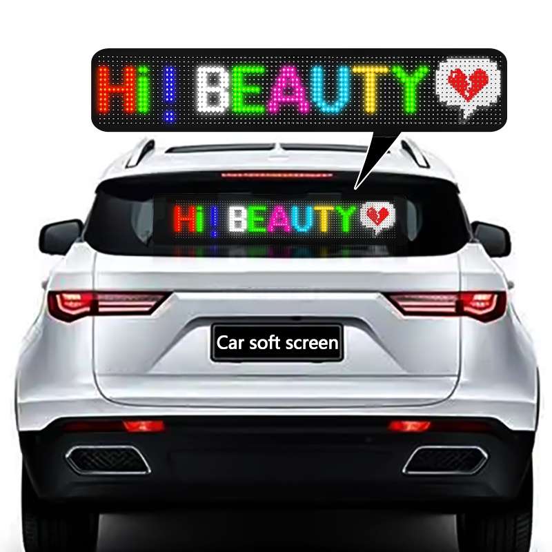 276x90mm Vehicle Rear Window Color Flexible LED Electronic Screen