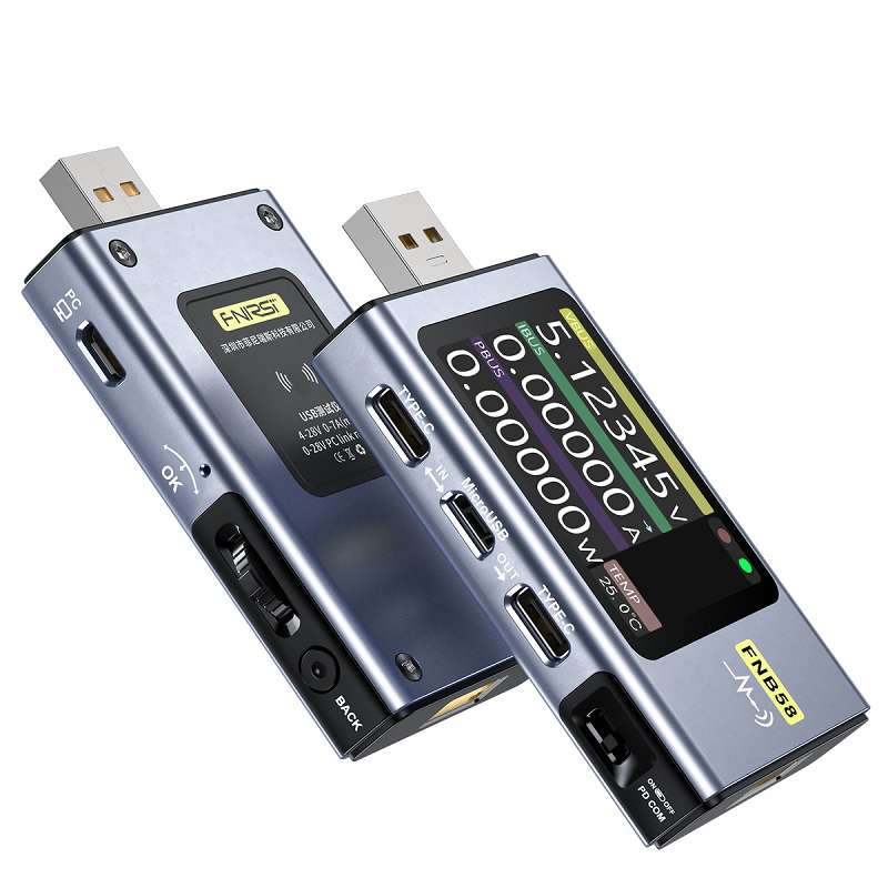 FNIRSI FNB58 USB Voltage Ammeter TYPE-C Fast Charge Power Tester, Specification: Bluetooth
