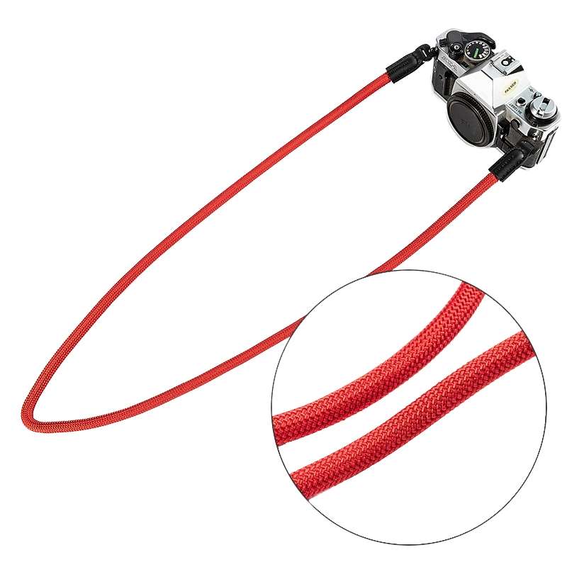 Climbing Rope Camera Strap SLR Camera Retro Wearable Shoulder Strap(Black)