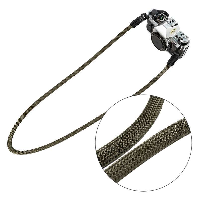 Climbing Rope Camera Strap SLR Camera Retro Wearable Shoulder Strap(Black)