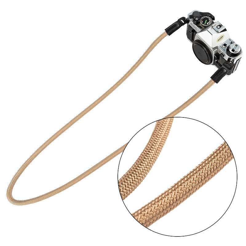 Climbing Rope Camera Strap SLR Camera Retro Wearable Shoulder Strap(Black)