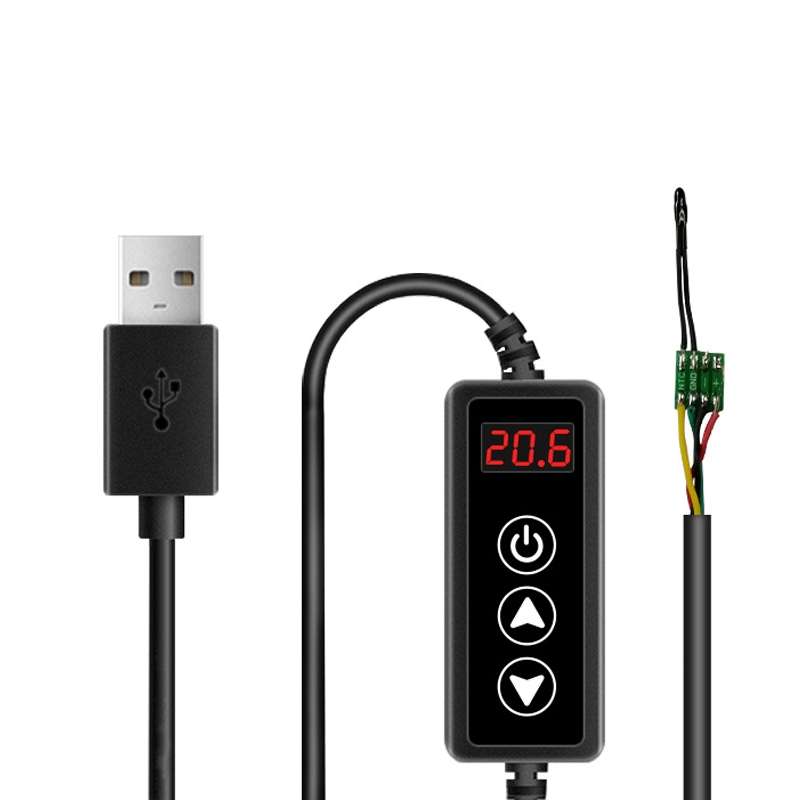 W-3301 Intelligent Digital Display Thermostat Pet Heating Pad Milk Warmer Thermostat Controller(Blac