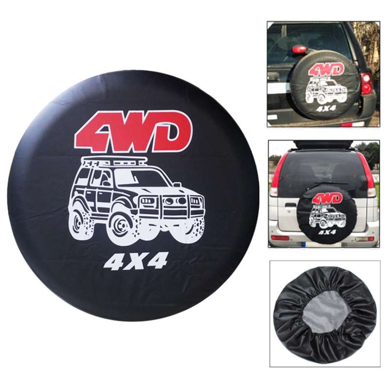15 inch PVC Faux Leather Spare Wheel Cover Rear Tire Protector