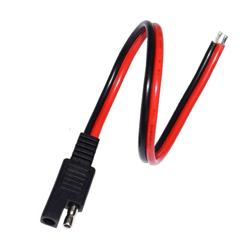 2pcs 20A Solar Car Battery SAE Power Extension Cable 30cm