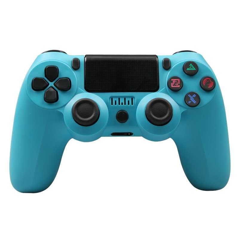 For PS4 Wireless Bluetooth Game Controller With Light Strip Dual Vibration Game Handle(Flame)