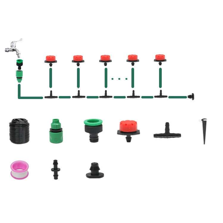 5m Kit Hose Drip Irrigation System Plant Watering Set 360 Degree Adjustable Drippers