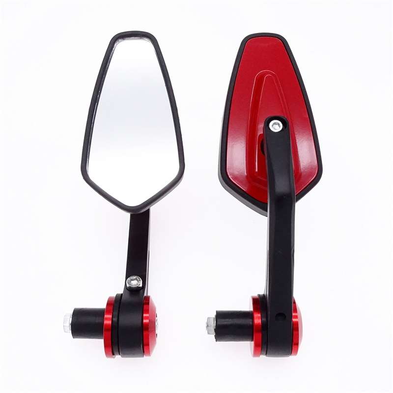 Motorcycle Handle All Aluminum Cherry Rearview Mirror(Red)