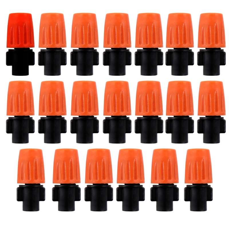 20pcs TF-118 Gardening Irrigation Drip Irrigation System Set Accessories Spray Head (Orange)