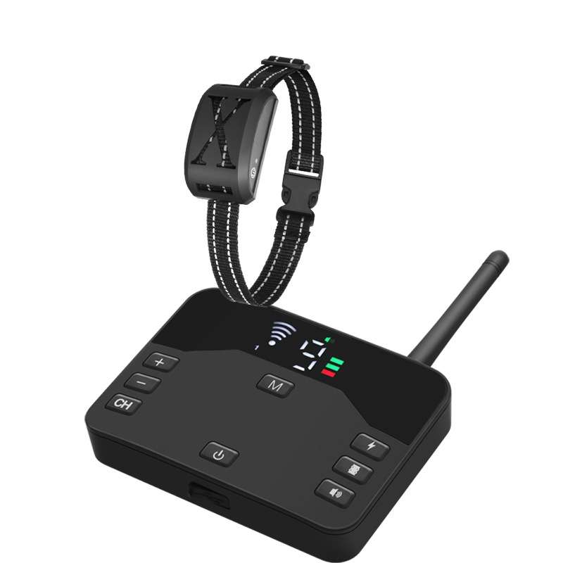 2-In-1 500m Electric Dog Fence & Remote Training Collar Adjustable Vibration & Shock For 1 Dog(Black