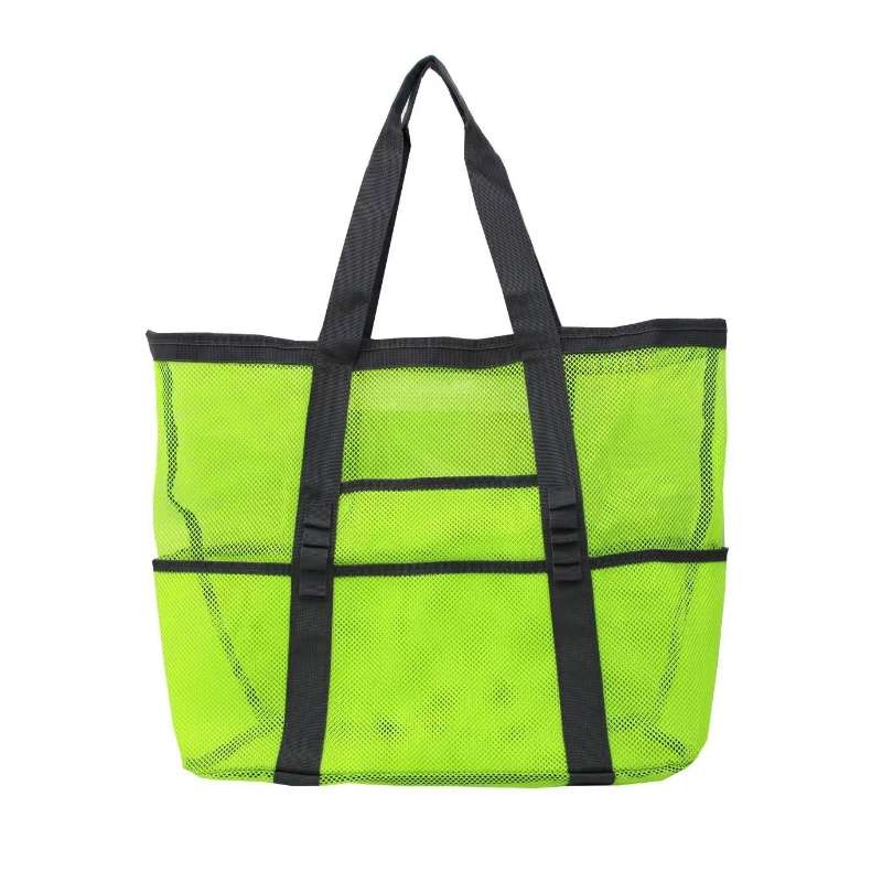 Large Capacity Mesh Swimming Tote Beach Bag(Black)