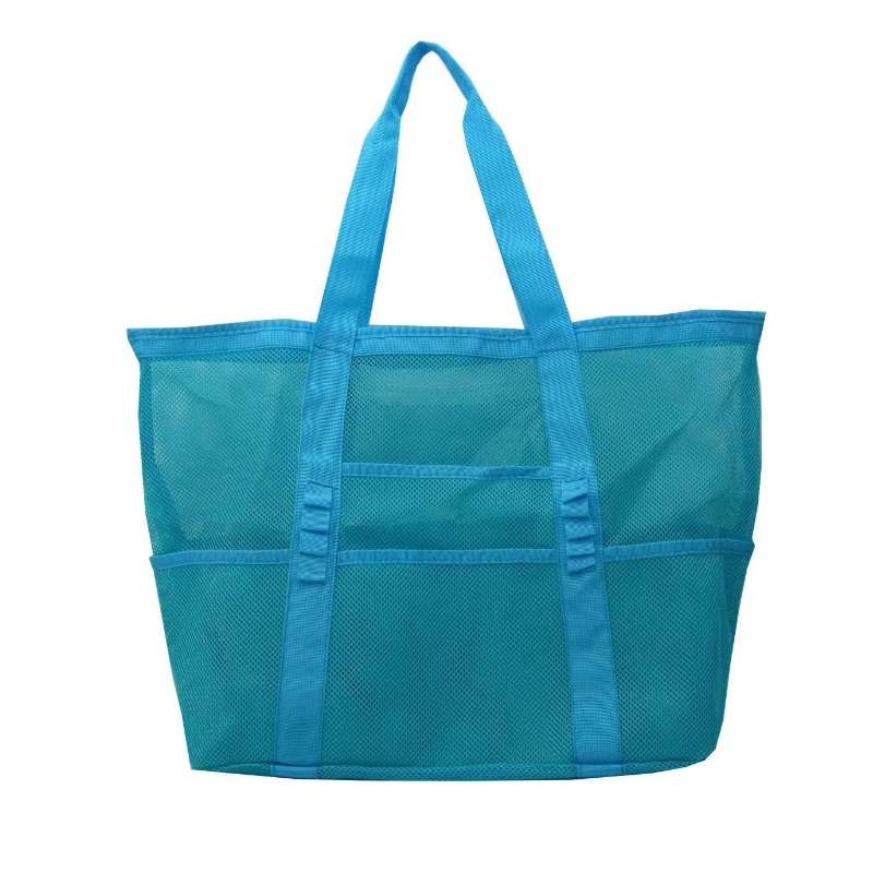 Large Capacity Mesh Swimming Tote Beach Bag(Black)