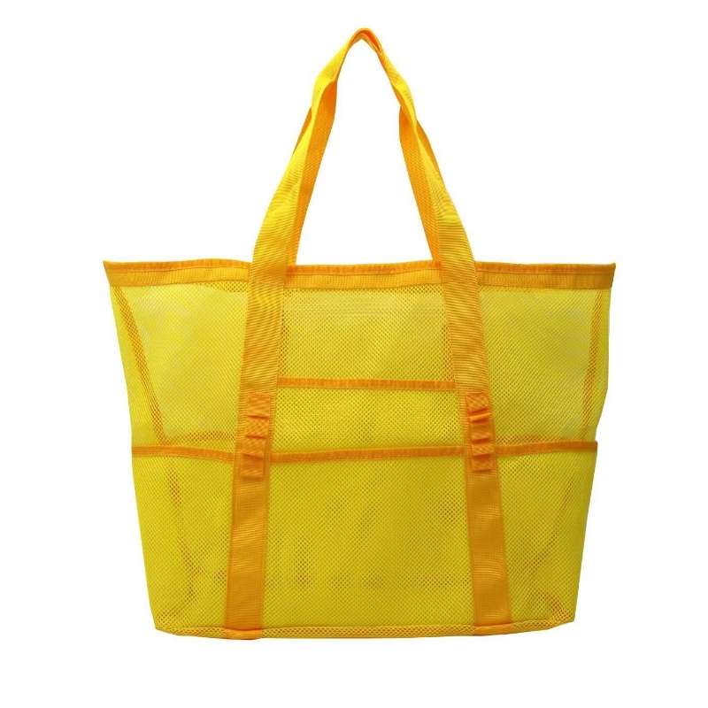 Large Capacity Mesh Swimming Tote Beach Bag(Black)