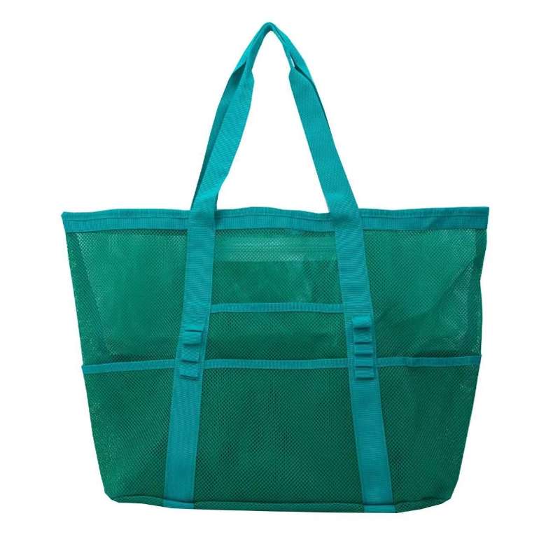 Large Capacity Mesh Swimming Tote Beach Bag(Black)