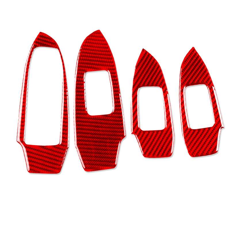 For Chevrolet Malibu 2016-2024 4pcs /Set Left-hand Drive Lift Button Sticker(Red)