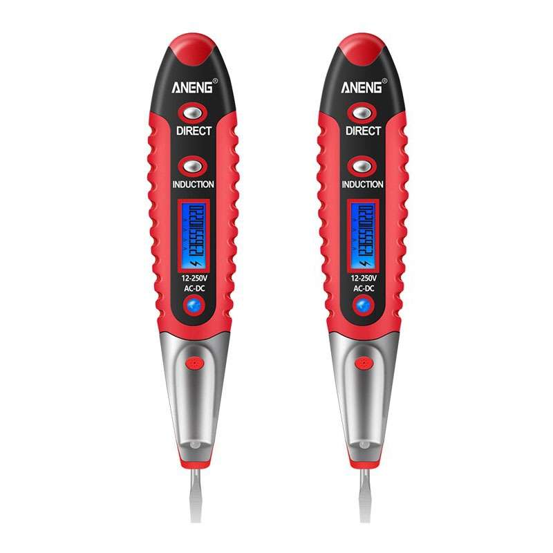 ANENG VD700 2pcs Sound and Light Alarm Non-contact Digital Display Sensor Multi-function Test Pen(Bl