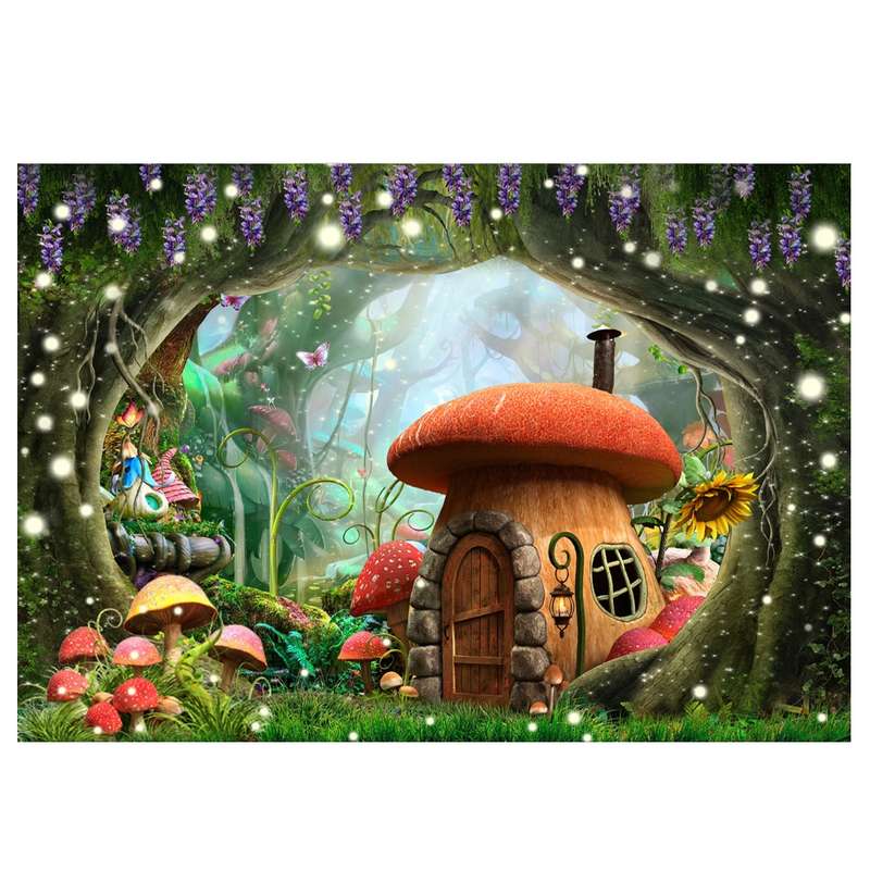 150 X 210cm Fantasy Forest Photography Background Cloth Cartoon Kids Party Decoration Backdrop(605)
