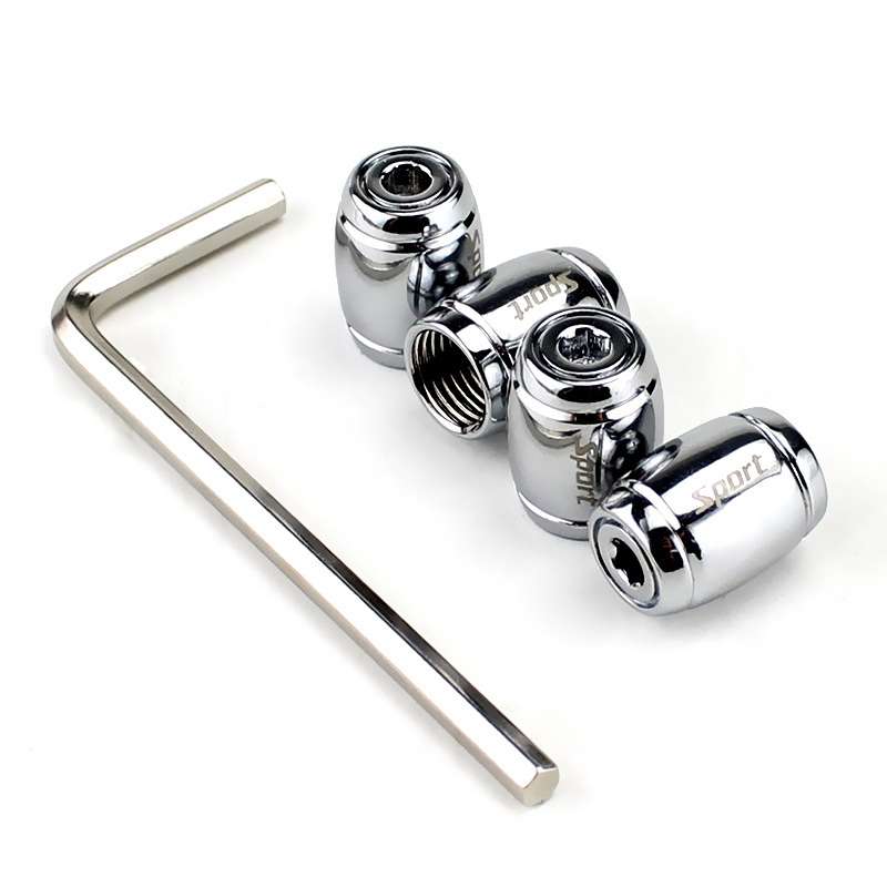 Automobile Valve Core Cap Tire Anti-deflation Valve Decoration(Silver)