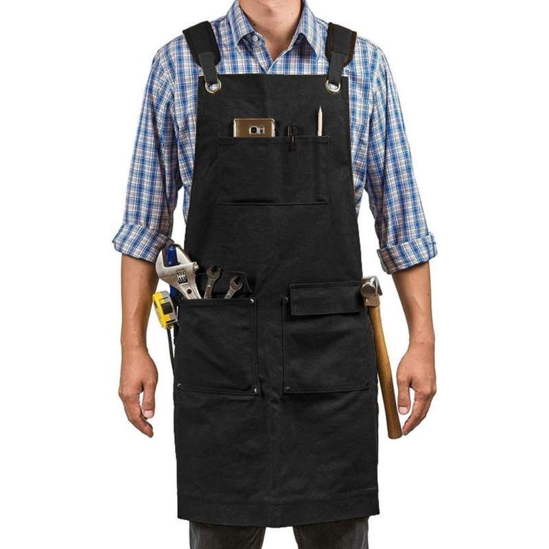 Heavy Canvas Carpentry Electrician Garden Workwear Apron(Camel)