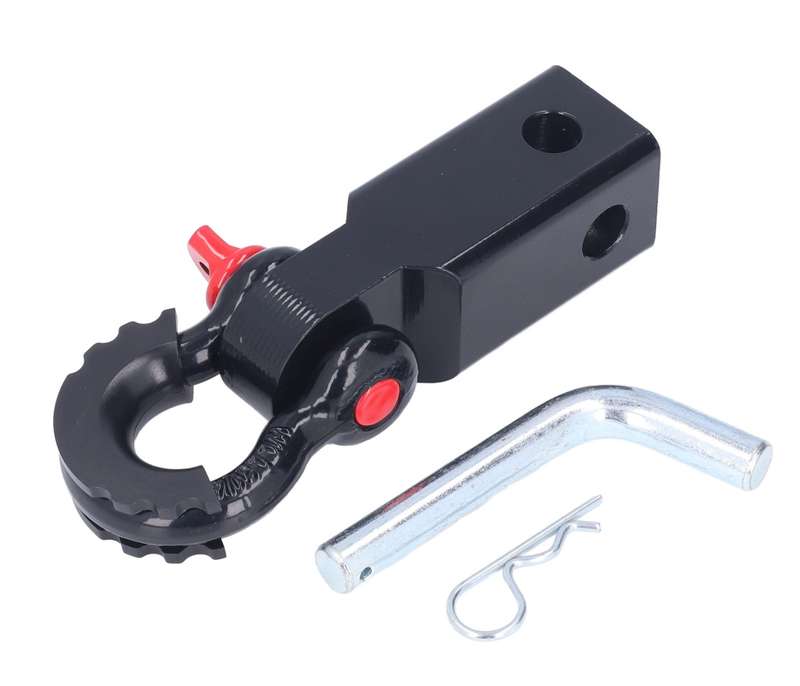 Solid Trailer Arm Off-Road Vehicle Rear Bumper Modified Traction Connector, Color: Black Red