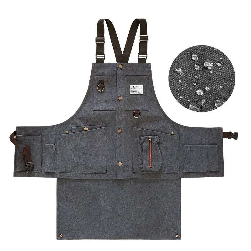 Canvas Electric Craftsmen Multi Pocket Tool Apron(Khaki)