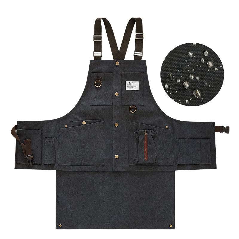 Canvas Electric Craftsmen Multi Pocket Tool Apron(Khaki)