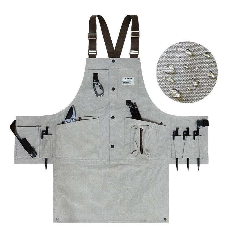 Canvas Electric Craftsmen Multi Pocket Tool Apron(Khaki)