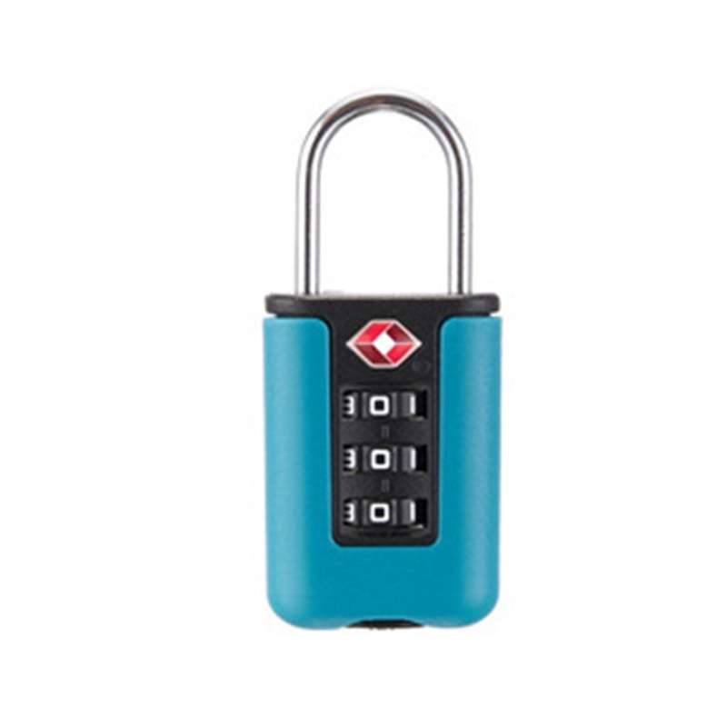 TSA Customs Code Lock Travel Luggage Lock Mini Contrast Color Design Combination Padlock(Purple Blue
