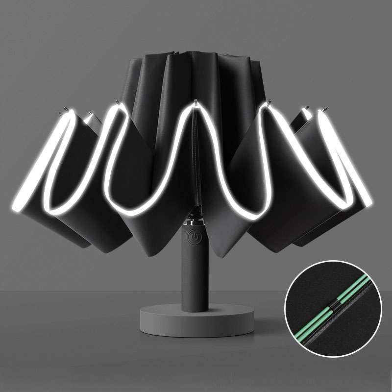 20 Bone Reverse Double Bone Automatic Folding Umbrella Sunshade Sun Umbrella(Blue)