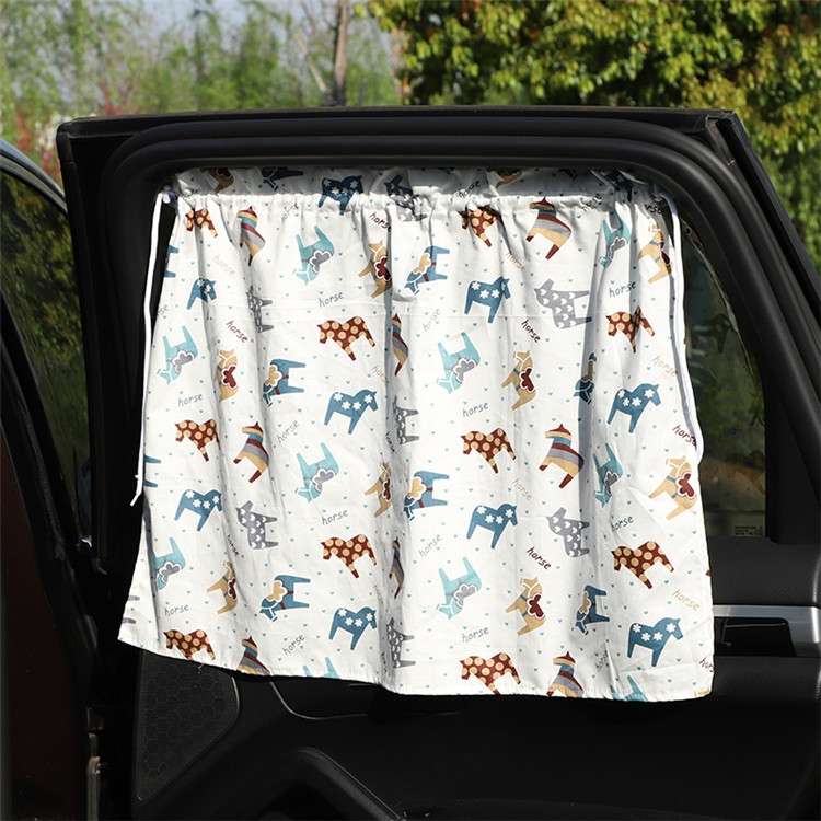 Car Heat Insulation Blackout Cartoon Cotton Sunshade(Pony)