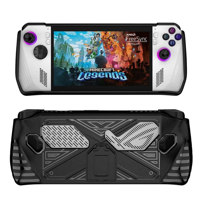 For Asus ROG Ally Game Console TPU Soft Cover With Holder Bracket(White)