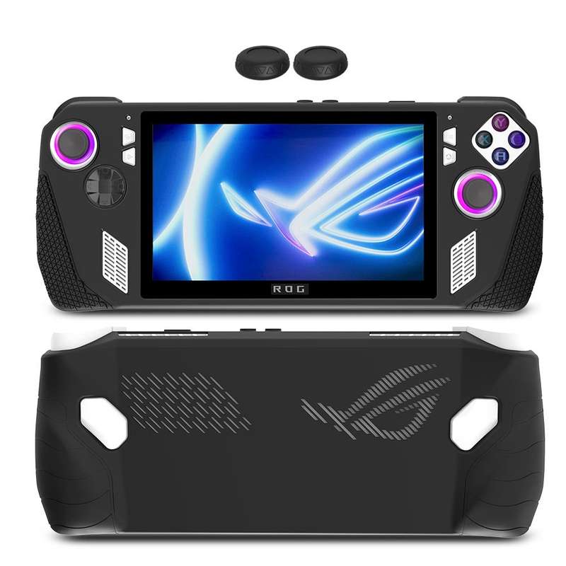 For ASUS Rog Ally Gaming Console Multicolor Silicone Case With 2 Button Caps(White)