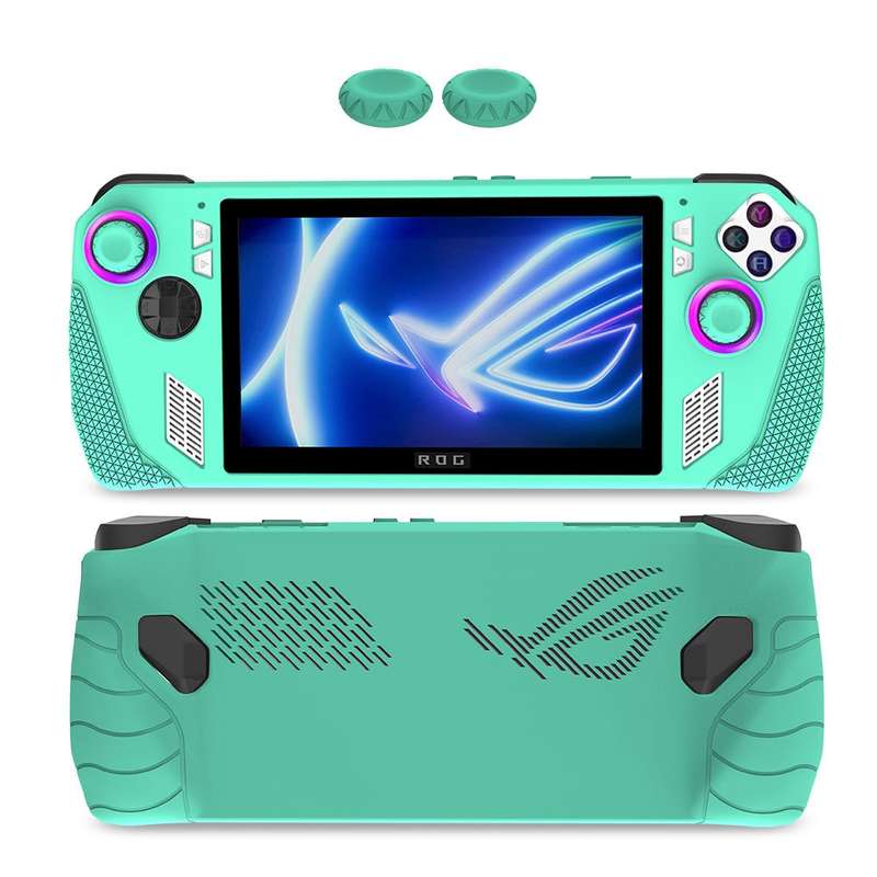 For ASUS Rog Ally Gaming Console Multicolor Silicone Case With 2 Button Caps(White)