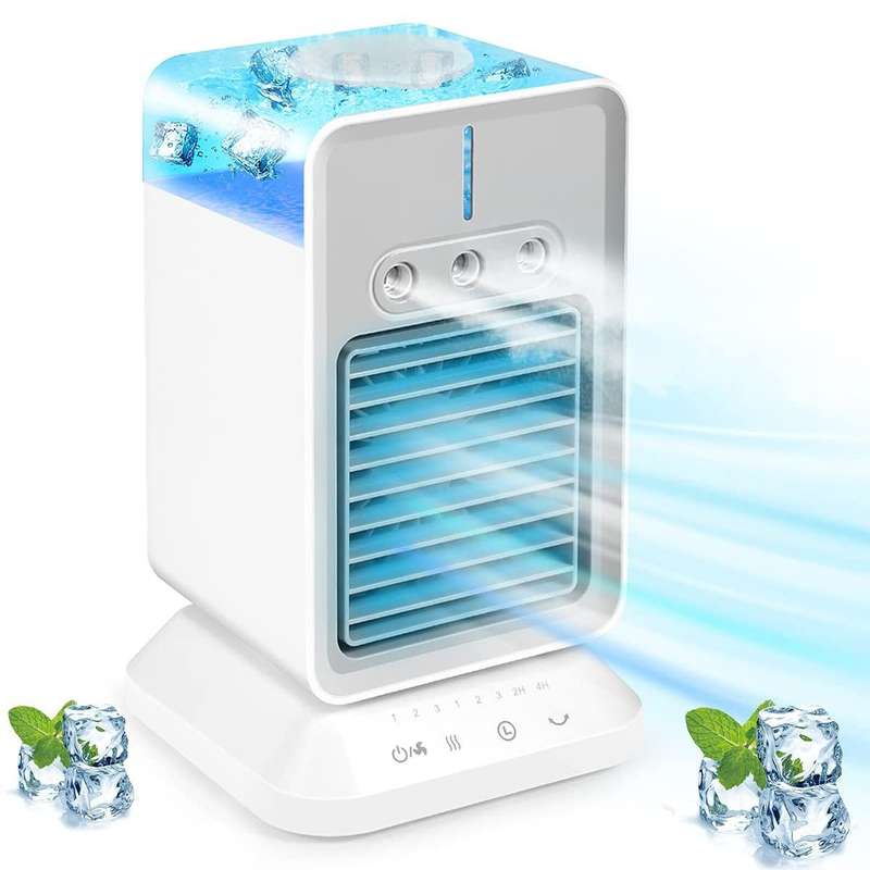 2000 mAh USB Mini Desktop Spray Humidification Cooling Fan Home Air Conditioner Fan Cooler
