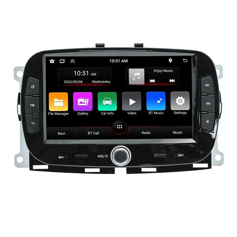 For FIAT 500 Car Android Navigation Bluetooth FM Radio, Memory: 1+32G