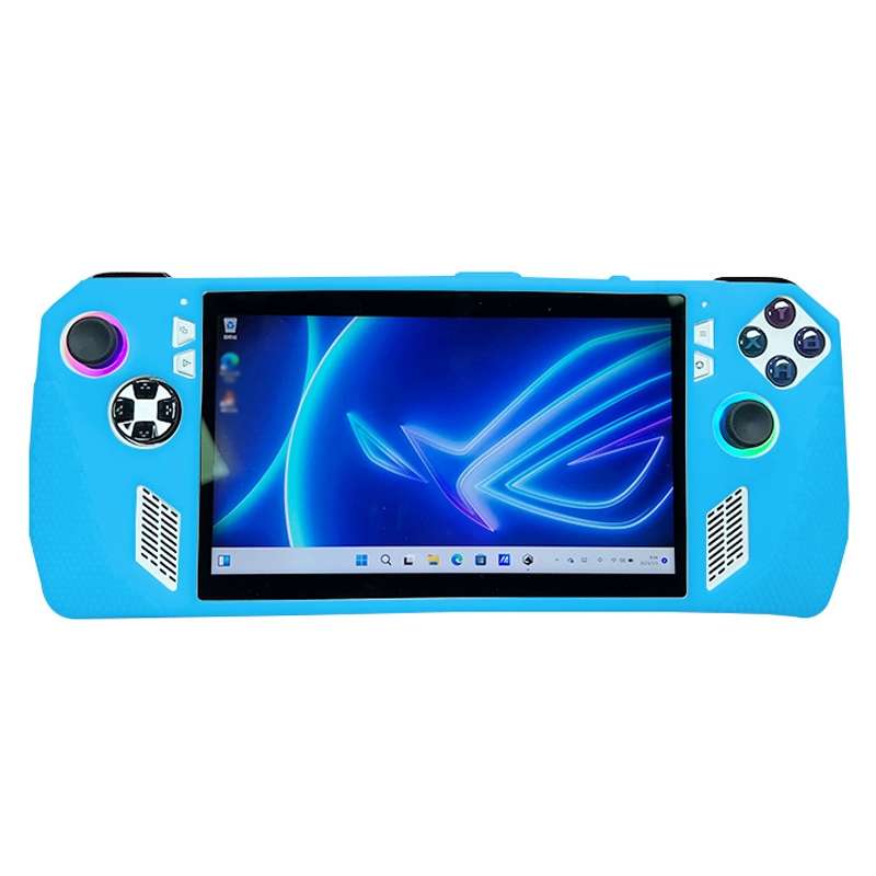 For ASUS ROG Ally Handheld Game Console Silicone Drop-proof Protective Case All-inclusive Case(Black