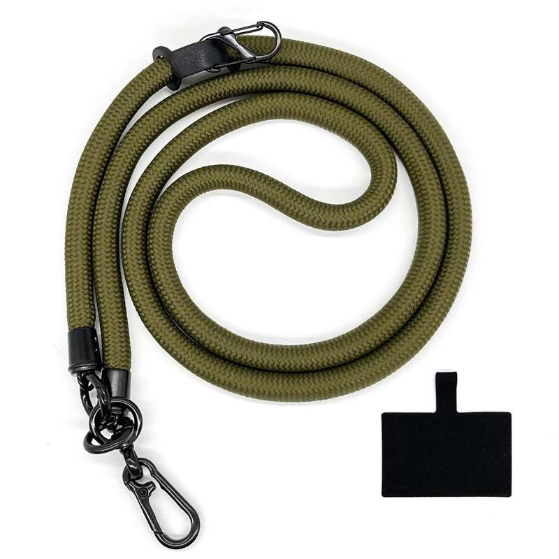 10mm Thick Rope Mobile Phone Lanyard Spacer Adjustable Anti Theft Phone Strap(NO.13 Camel Color)