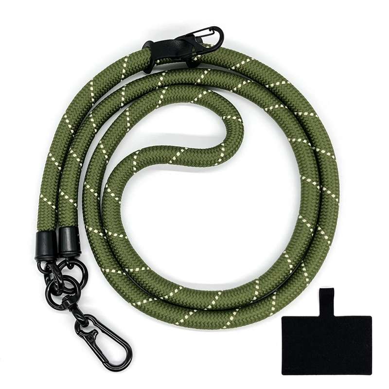 10mm Thick Rope Mobile Phone Lanyard Spacer Adjustable Anti Theft Phone Strap(NO.13 Camel Color)