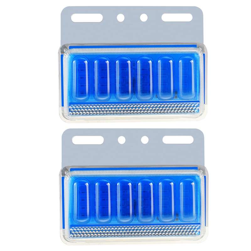 2pcs 24V Truck LED Side Light Car Strong Light Waterproof Super Bright Tire Lamp(Blue)