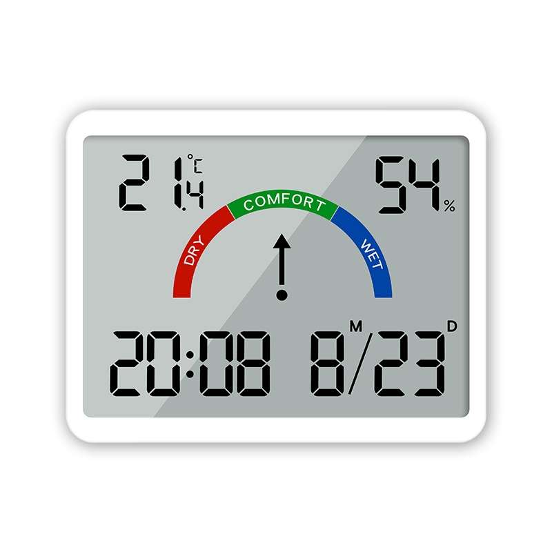 Magnetic LCD Digital Aalarm Clock Large Screen With Temperature Humidity Display(8280 Black)