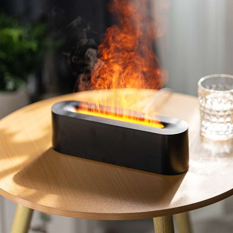 DQ709 Flame Aromatherapy Diffuser Quiet USB Air Humidifier(White)