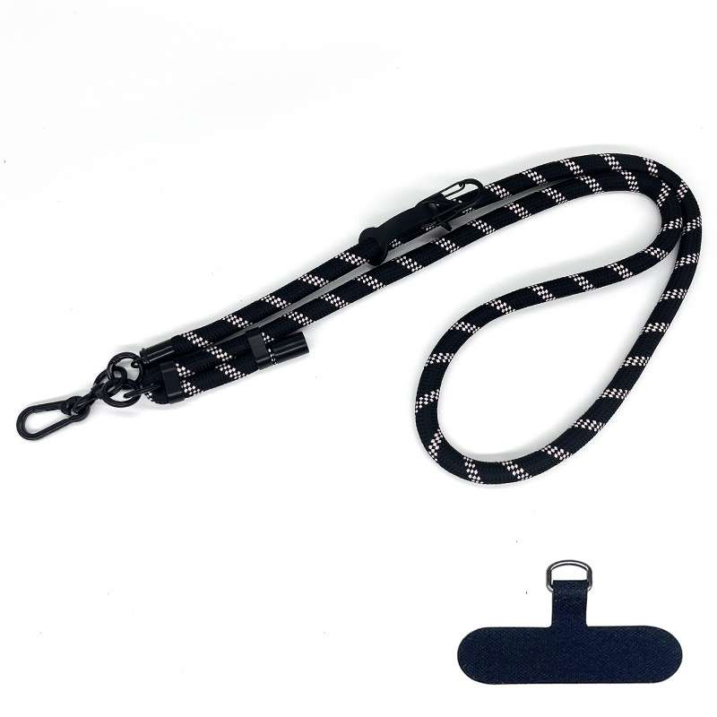 10mm Thick Rope Mobile Phone Anti-Lost Adjustable Lanyard Spacer(Navy)