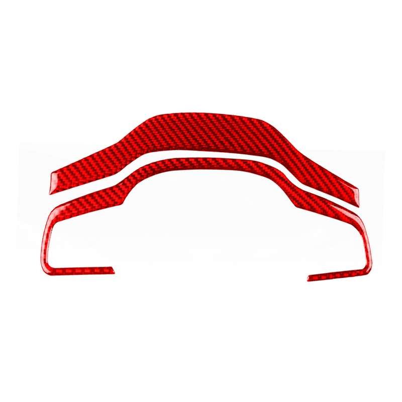 For Jaguar F-TYPE 2013+ Left And Right Drive Universal Steering Wheel Cover Sticker(Red)