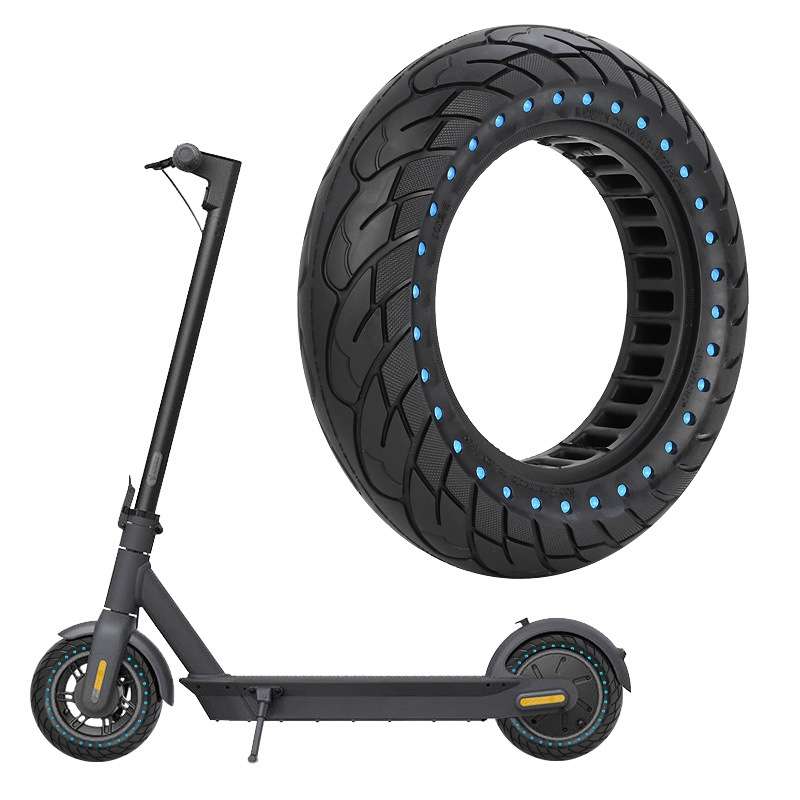 For Kugoo M4 Electric Scooter 10 Inch Inflatable Honeycomb Solid Run-flat Tire(36mm Slot Red)