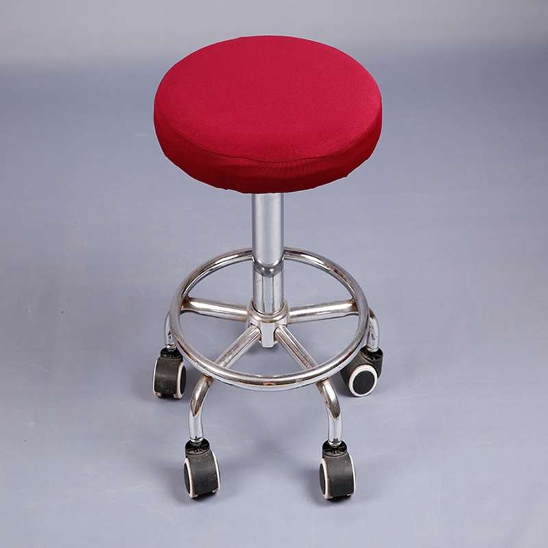 For Diameter 28-35cm Stretch Round Stool Sleeve Swivel Round Chair Covers(Black)