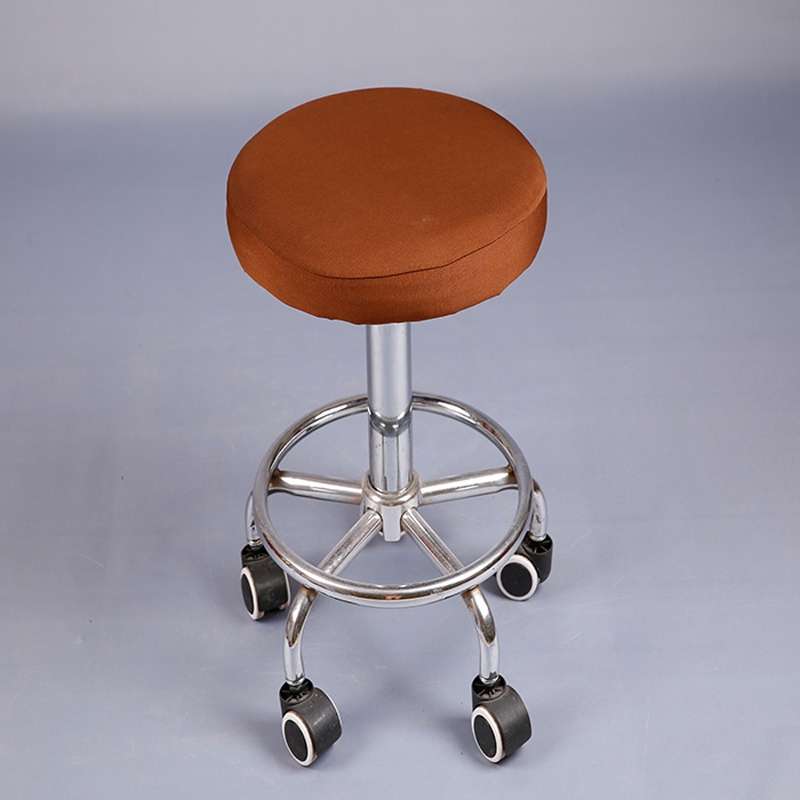 For Diameter 28-35cm Stretch Round Stool Sleeve Swivel Round Chair Covers(Black)