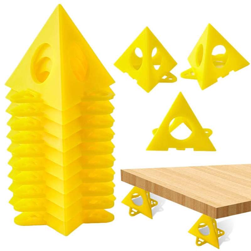10pcs/Pack Woodworking Paint Pyramid Stands Cone Support Stand(Champagne)