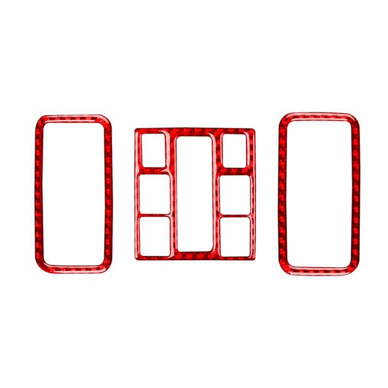 For Volkswagen Sagitar 2019-2023 3pcs /Set Left-hand Drive Reading Light Button Sticker(Red)