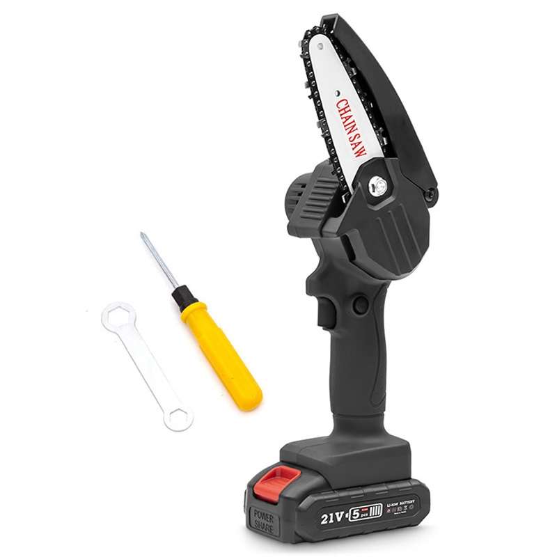 HILDA Rechargeable Cordless Mini Electrical Chain Saw Logging Tools Plastic Package, Model: US Plug