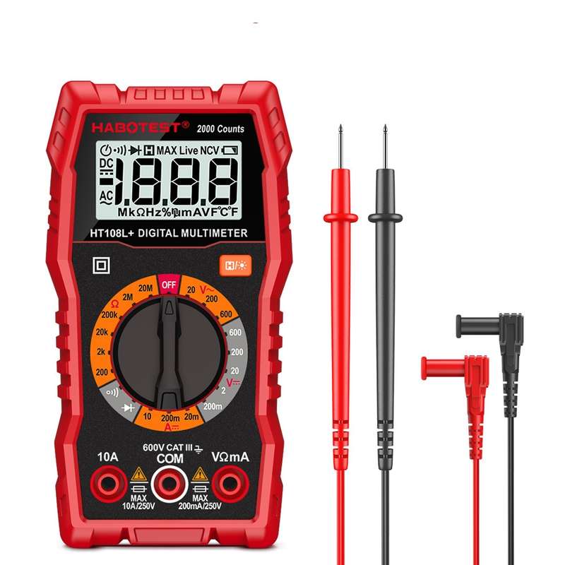 HT108L 600V 10A LCD Digital Multimeter DC Voltage Diode Frequency Multitester Current Tester