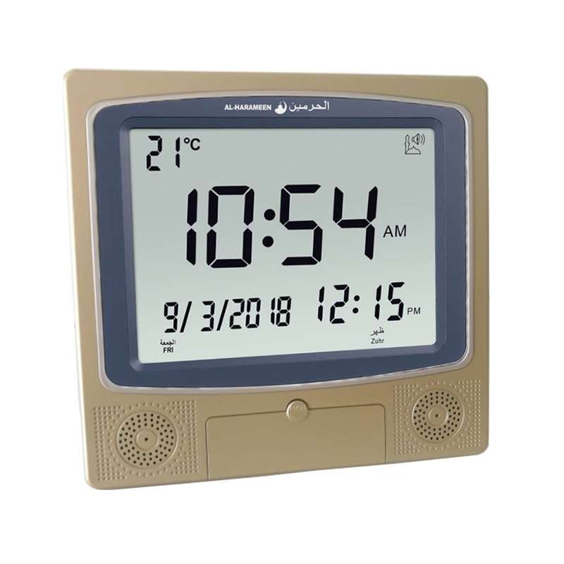 Desktop Digital Perpetual Calendar Study Alarm Clock(Gray White)